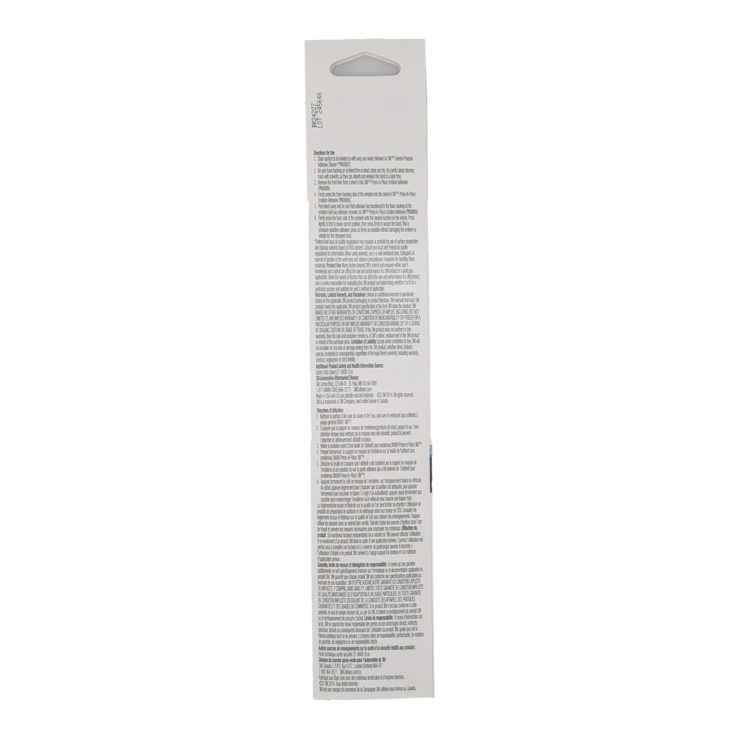 3M 08069 Press-In-Place Emblem Adhesive – 2" x 12" Strips (10 Pack)