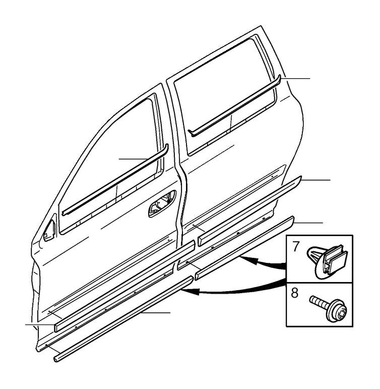 Volvo Door Window Belt Weatherstrip (Left, Rear)