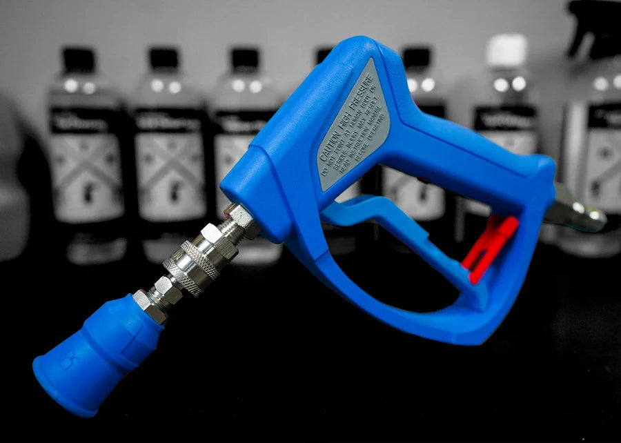 MTM Acqualine SGS35 Easy Hold Spray Gun with Stainless Steel Quick Connects & Live Swivel