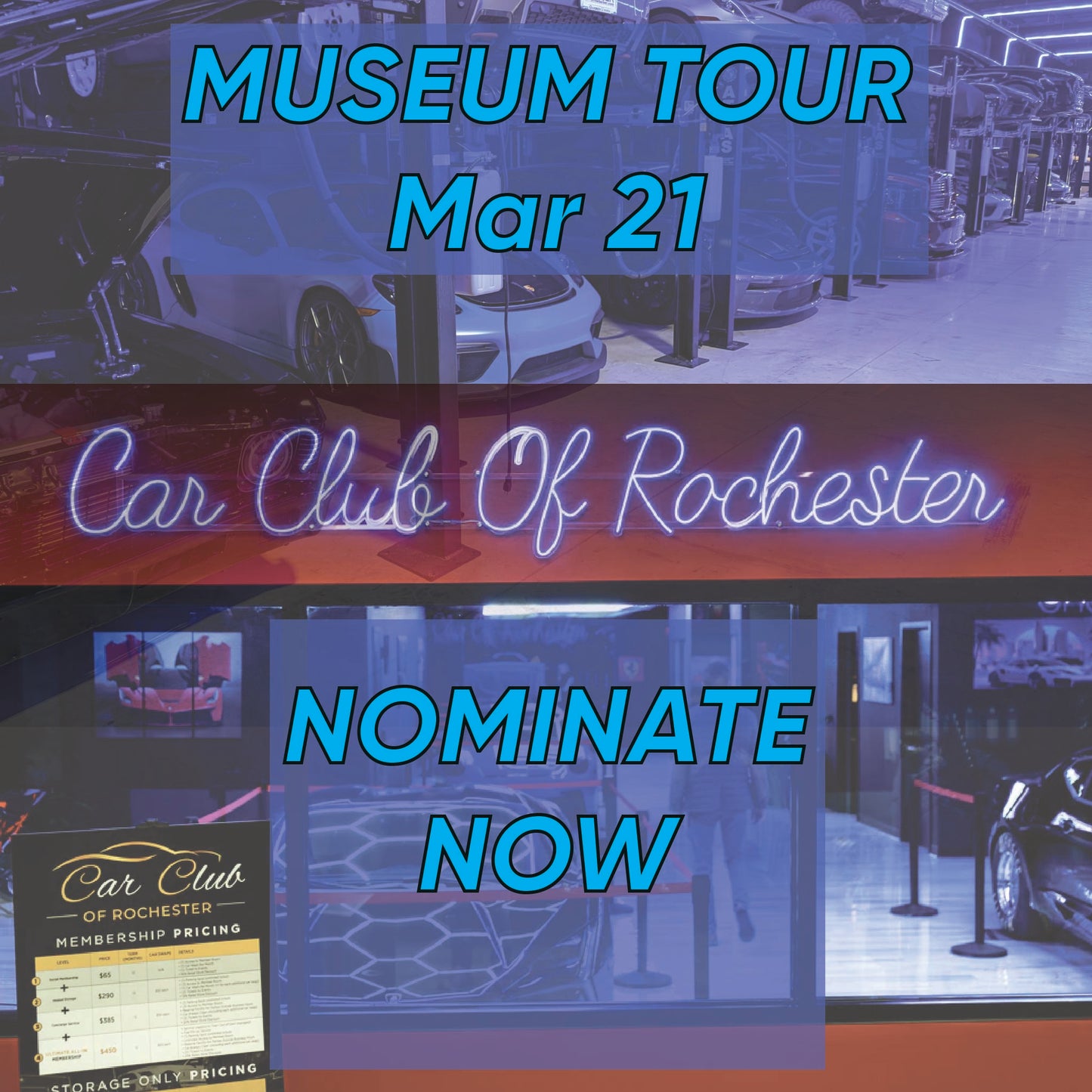 Car Club of Rochester Museum Ticket – Guided Tour