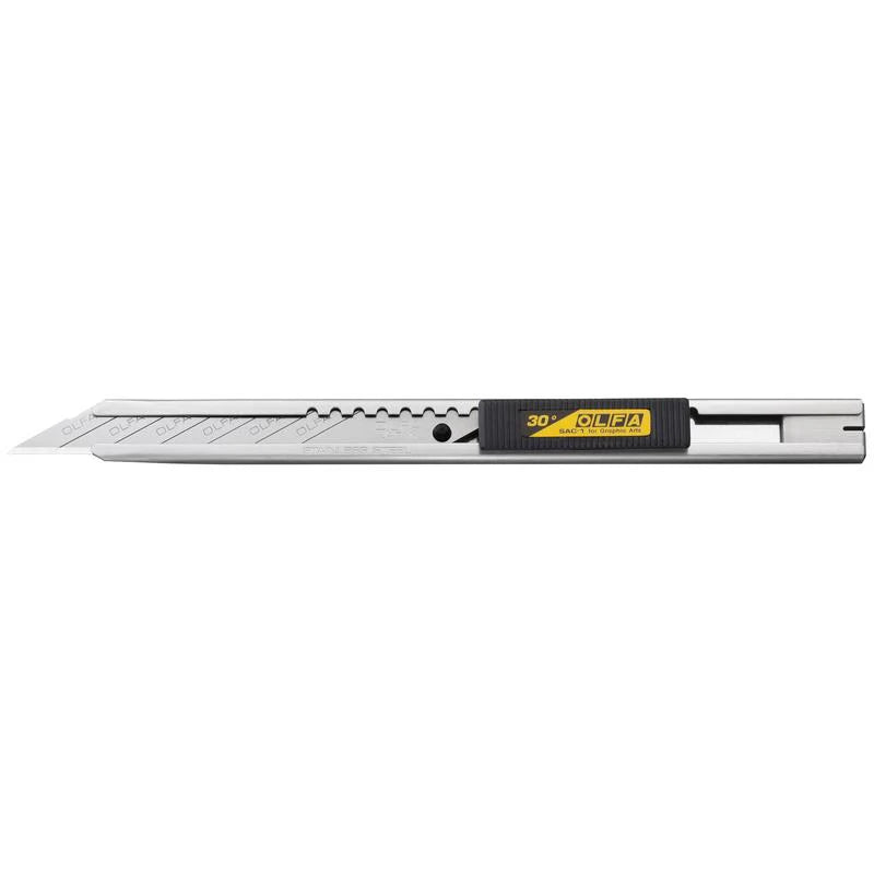 OLFA SAC-1 9mm Stainless Steel 30 Degree Utility Knife