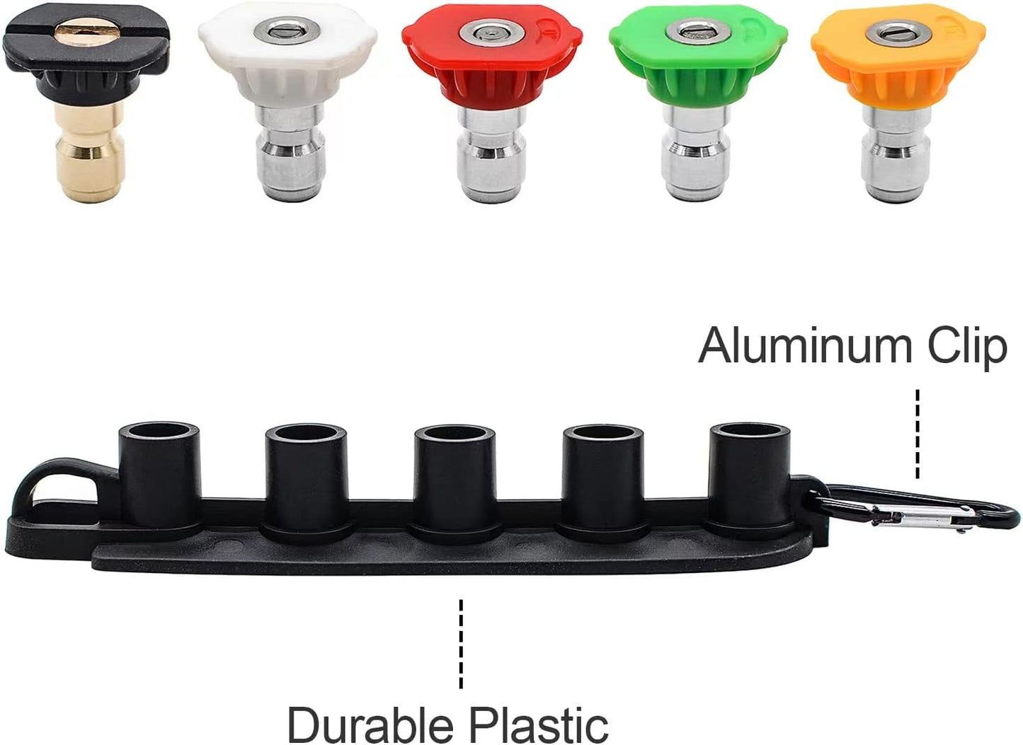 JetLine 5X Nozzle Kit – Quick Connect Tip Set with Holder, 4000 PSI