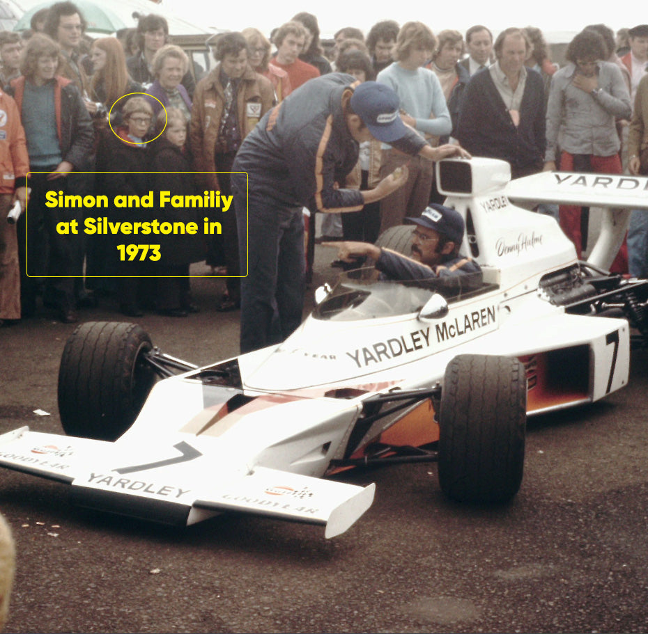 "Silk Cut Jaguar at Le Mans" by Simon Ward - 20" x 24"