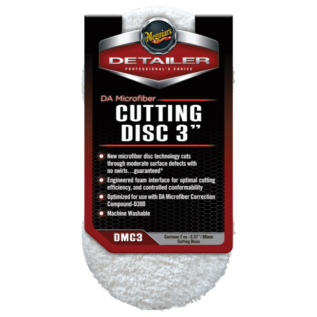 Meguiar’s® DA Microfiber Cutting Discs – 2 Pack (3" & 5" Sizes)