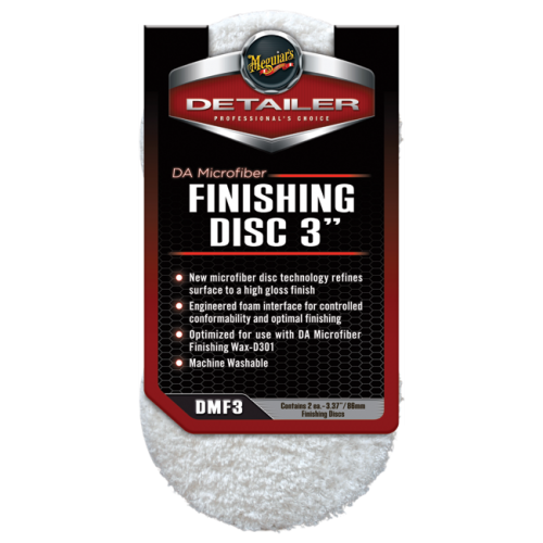 Meguiar’s DA Microfiber Finishing Disc Buffing Pad (2 pack) – 3" & 5" | Ultra-Fine Polishing Pad for Swirl-Free Finishes