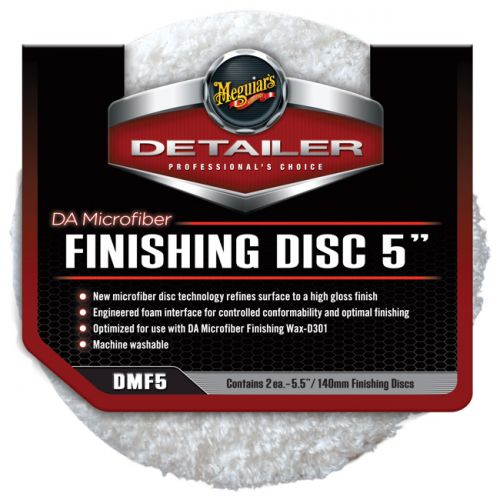 Meguiar’s DA Microfiber Finishing Disc Buffing Pad (2 pack) – 3" & 5" | Ultra-Fine Polishing Pad for Swirl-Free Finishes