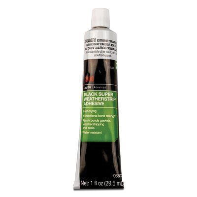 3M 03602 Super Weatherstrip Adhesive – 1 oz Tube (Black)