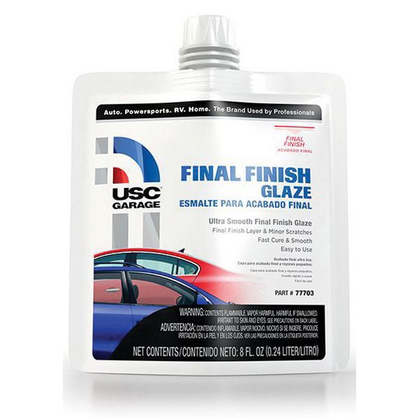 USC® 77703 Final Finish Glaze – 8 oz Pouch, Gold, Ultra-Smooth Polyester Putty
