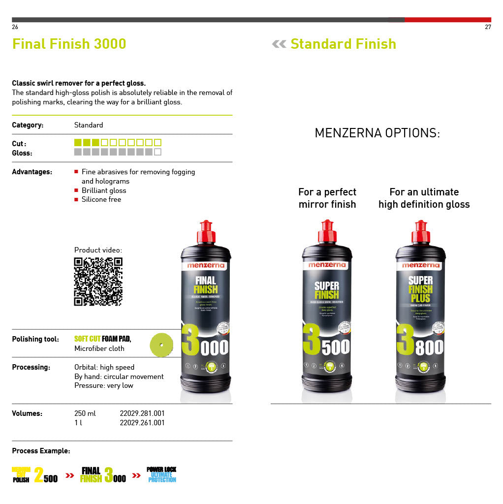 Menzerna Final Finish Polish FF 3000 - 32 oz