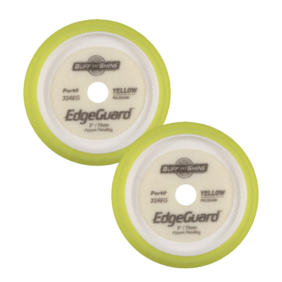 Buff and Shine Yellow EdgeGuard Foam Pads - Polishing