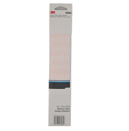 3M 08069 Press-In-Place Emblem Adhesive – 2" x 12" Strips (10 Pack)
