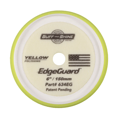 Buff and Shine Yellow EdgeGuard Foam Pads - Polishing