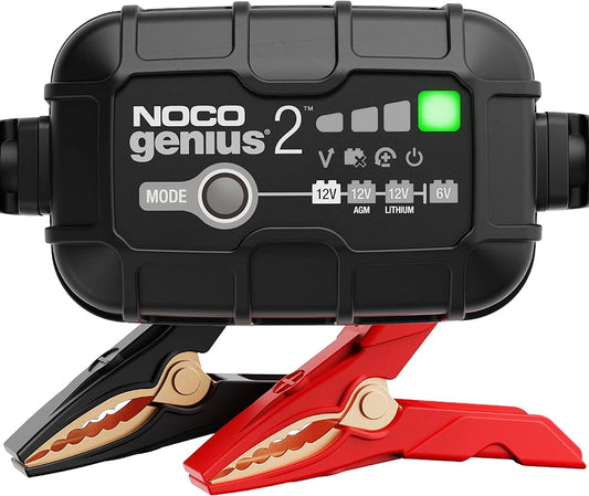 Noco GENIUS2 6V/12V 2-Amp Smart Battery Charger, Maintainer & Desulfator