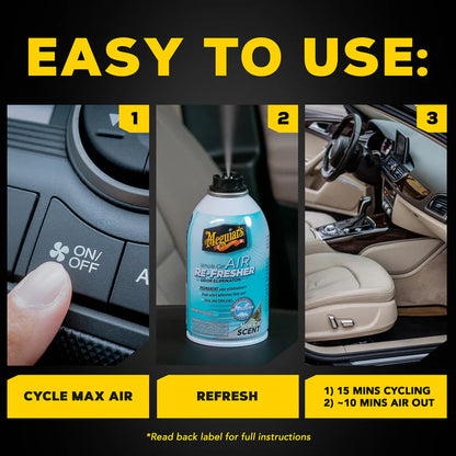 Meguiar's Whole Car Locking Odor Bomb - Air Re-Fresher - New Car Scent