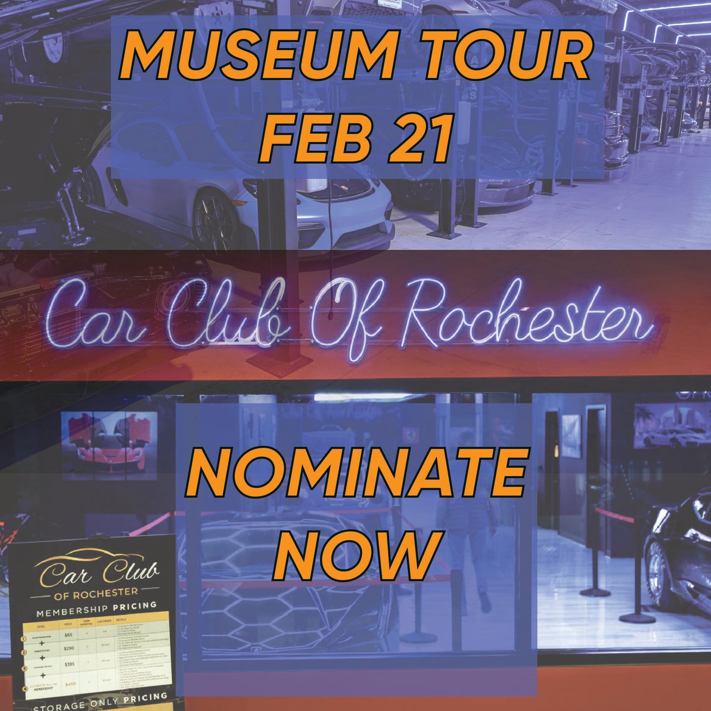 Car Club of Rochester Museum Ticket – Guided Tour