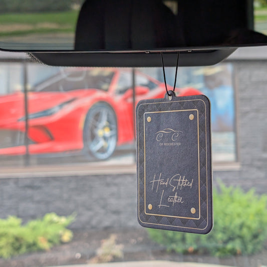 CAR CLUB LEATHER SCENTED LUGGAGE TAG AIR FRESHENER