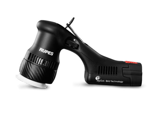 RUPES iBrid Mini HLR75 Polisher – Cordless/Corded w/ 2 Batteries & Charger