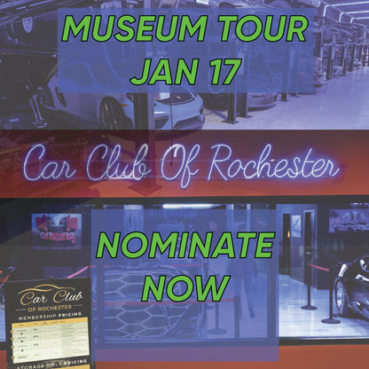 Car Club of Rochester Museum Ticket – Guided Tour
