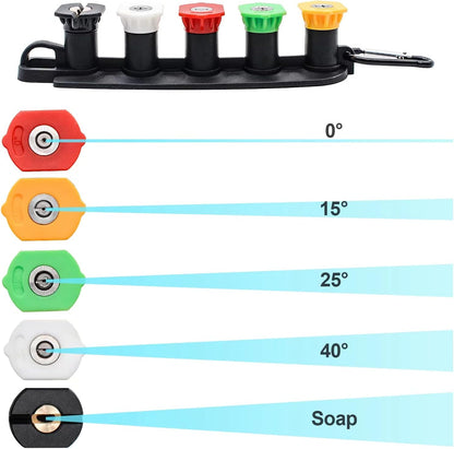 JetLine 5X Nozzle Kit – Quick Connect Tip Set with Holder, 4000 PSI