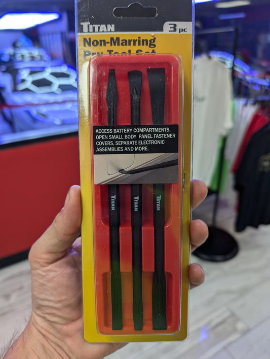 Premium 4-Piece Non-Marring Pry Tool Set with Storage Tray – Ideal for Automotive, Electronics, and Precision Repair