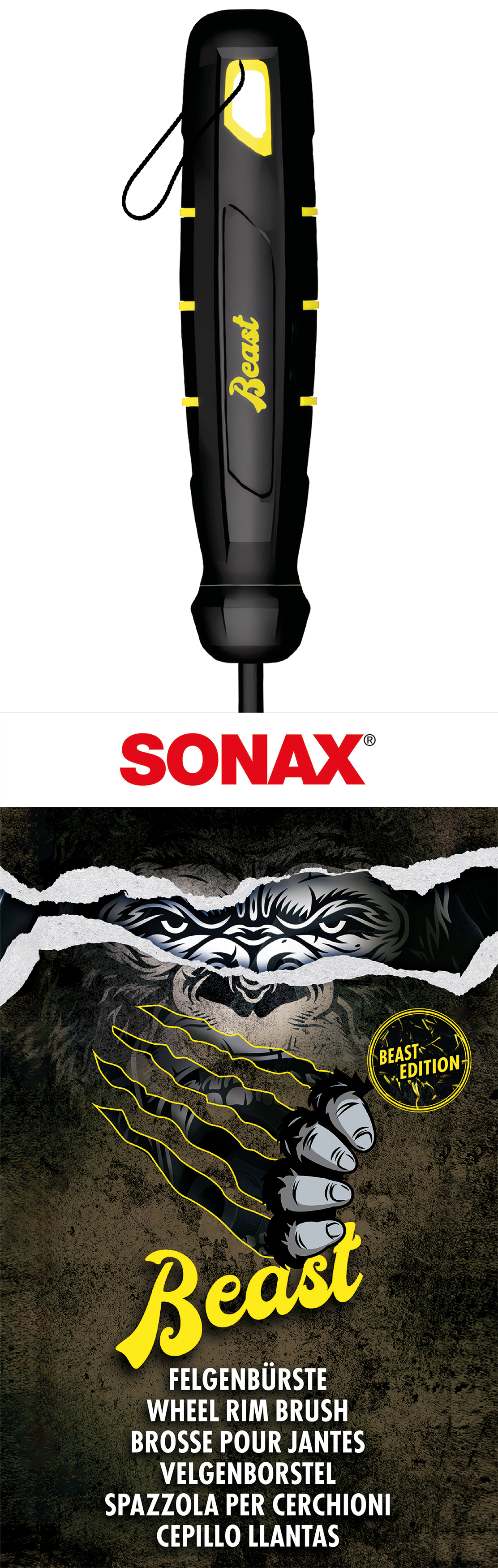SONAX BEAST Wheel Rim Brush