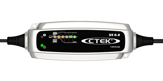 CTEK US 0.8 Smart Battery Tender & Maintainer – 12V Trickle Charger for Motorcycles, ATVs & More