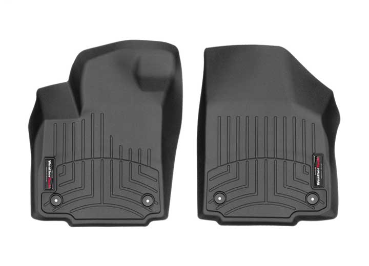 WeatherTech Custom Fit FloorLiners for Ford Super Duty - 1st Row (4410511V), Black