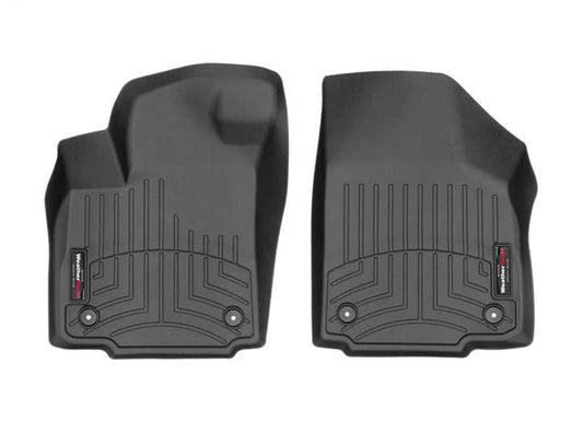 WeatherTech Custom Fit FloorLiners for Ford Super Duty - 1st Row (4410511V), Black