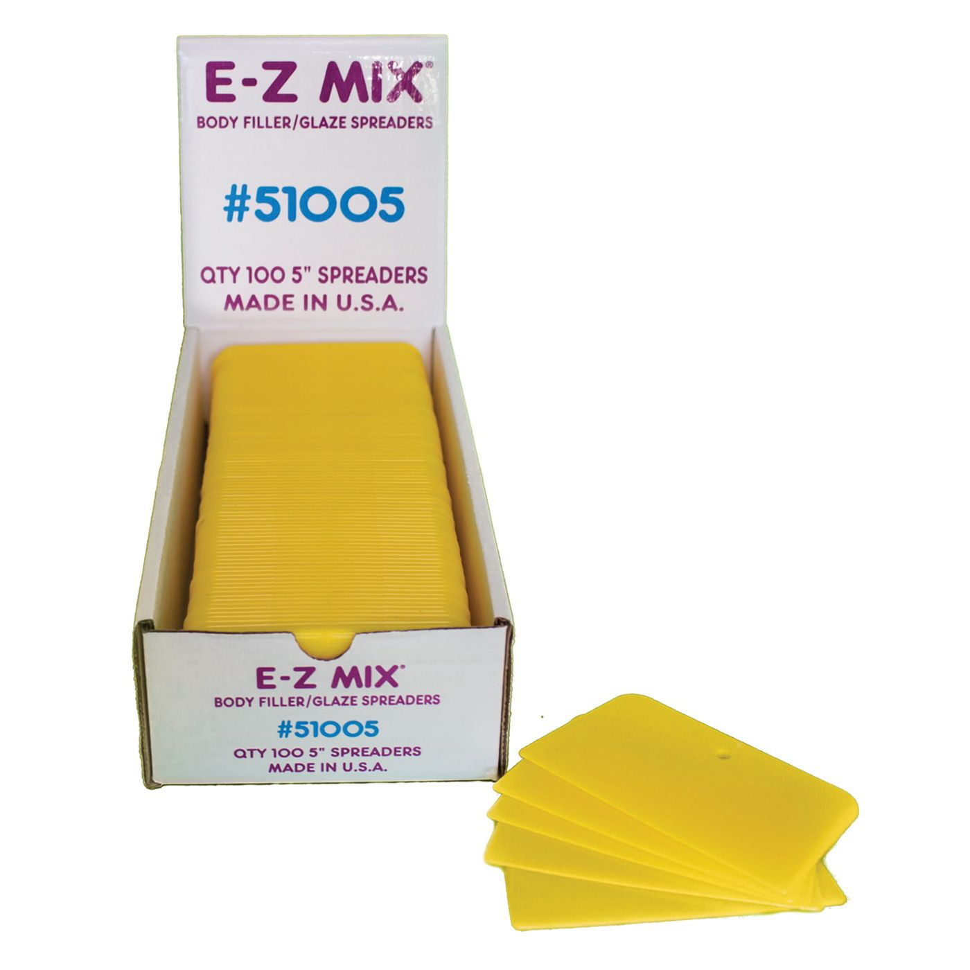 E-Z Mix® Body Filler & Glaze Spreaders – Flexible Plastic (2"–6")