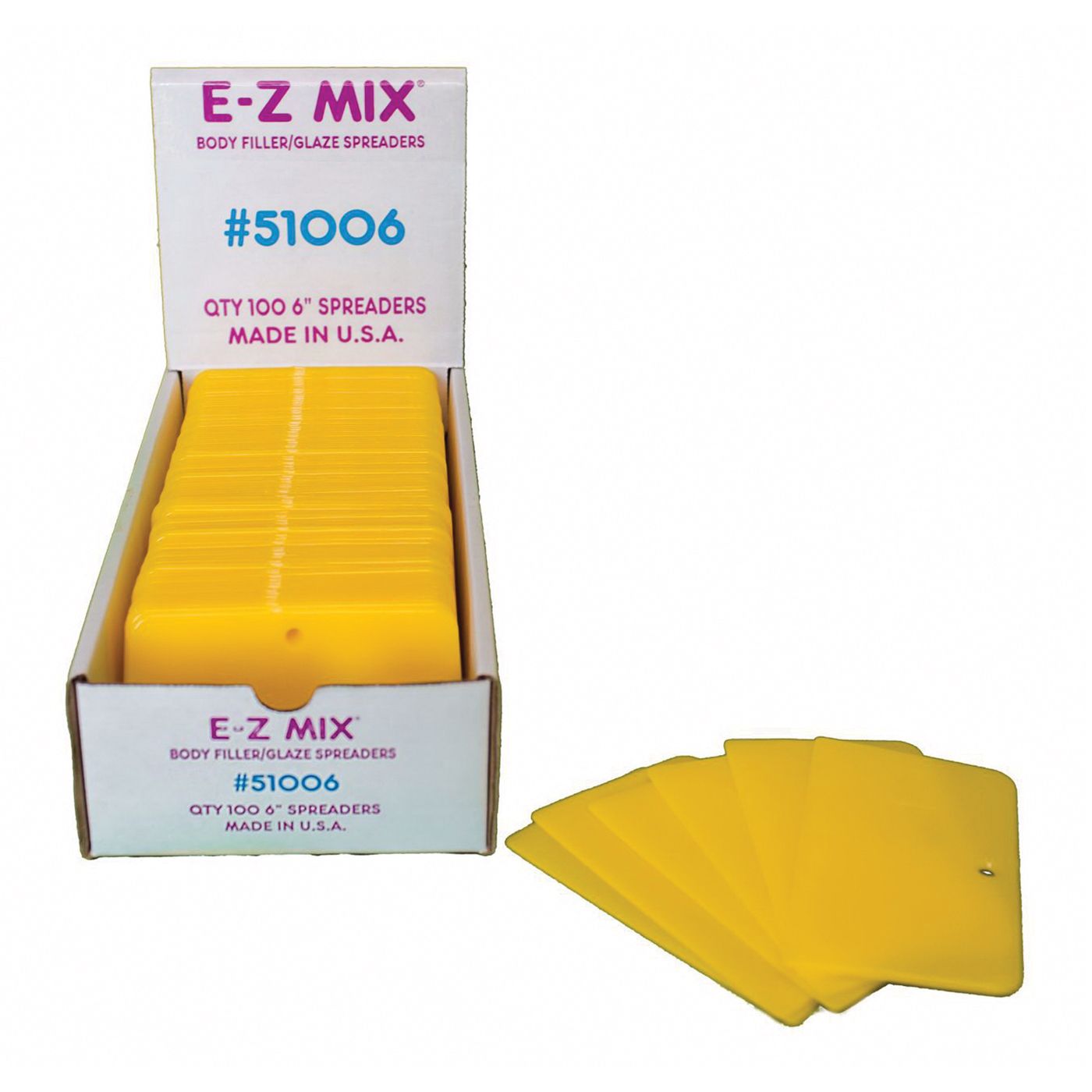 E-Z Mix® Body Filler & Glaze Spreaders – Flexible Plastic (2"–6")