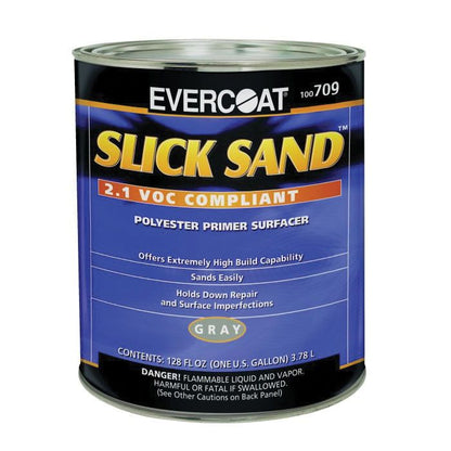 Evercoat Slick Sand 100709 – Extra High-Build Polyester Primer Surfacer, 1 gal (Gray)