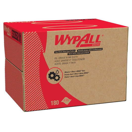 WypAll® 33352 Brag Box Cloths – Blue, 16.8 in x 12.1 in (180 Count)