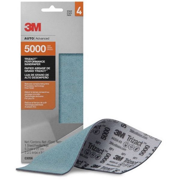 3M™ Trizact™ 03056 Sanding Sheet – 3-2/3" x 9", P5000, Aluminum Oxide
