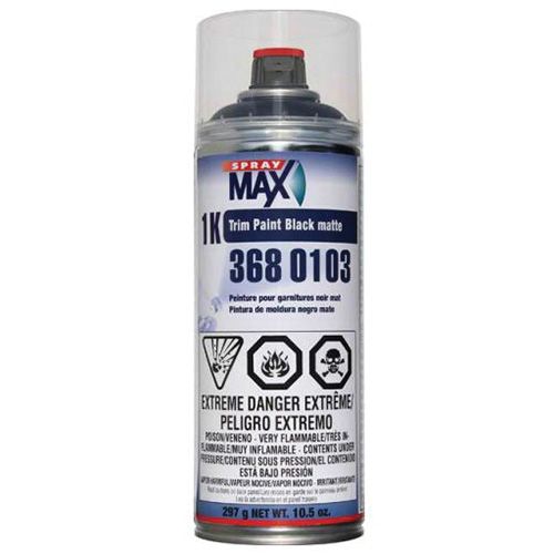 SprayMax® 1K Trim Paint – Gloss, Satin, or Matte Black Finish (Aerosol)