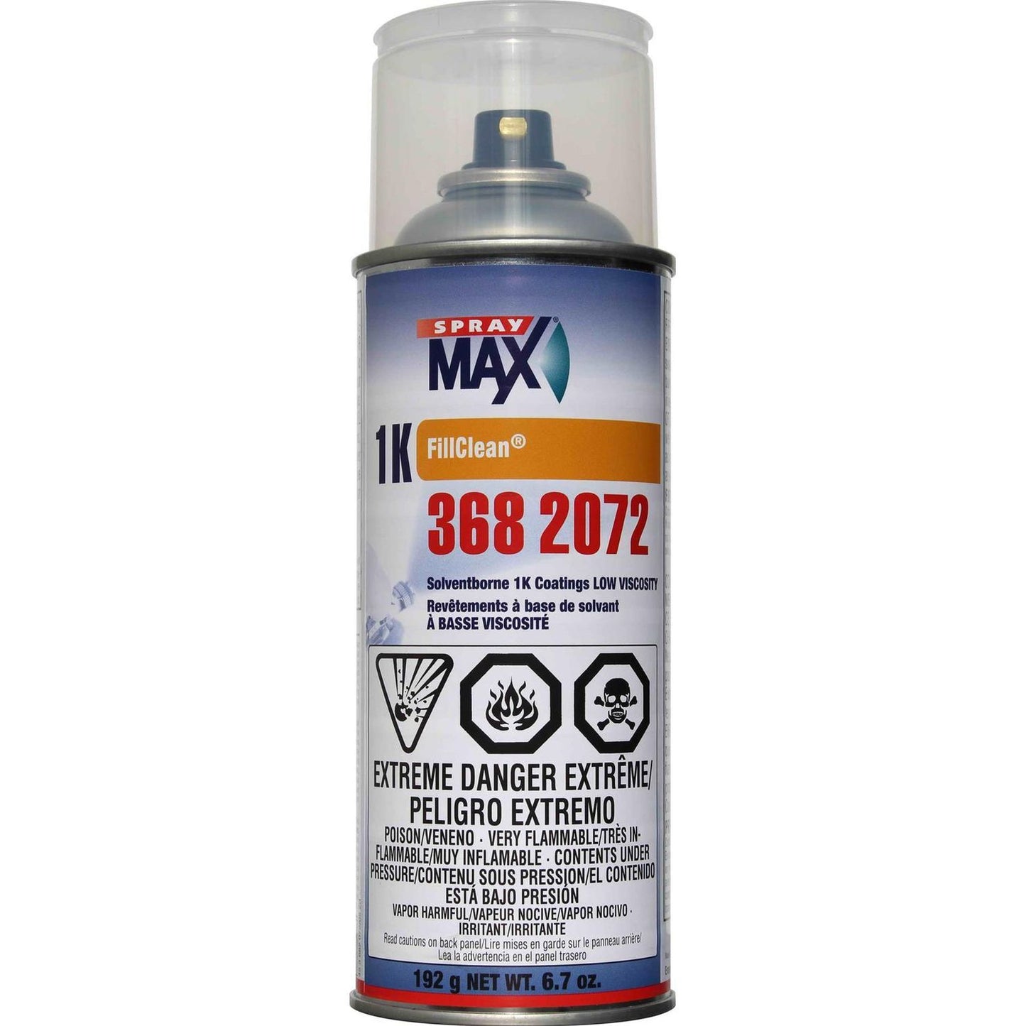 SprayMax® FillClean 1K Solvent Basecoat Aerosol – High / Low / Ultra-Low Viscosity Options