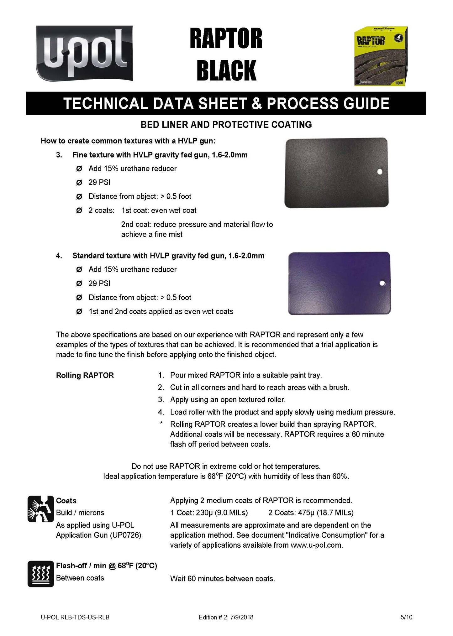 U-POL® RAPTOR® Black Low VOC Bedliner Kit – 1 Gallon (UP0820) Upol