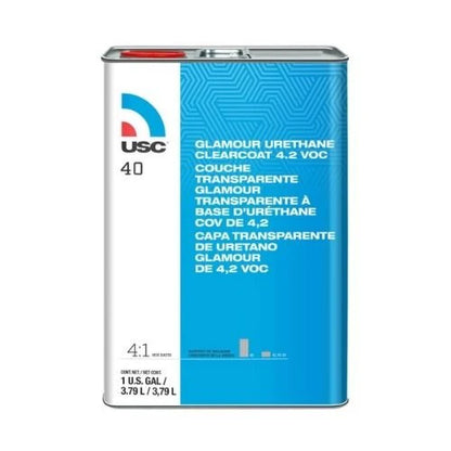 USC® 40-1 40™ High-Build Glamour Urethane Clear Coat – 1 gal, 4:1 Mixing (Use with 42, 43, or 44 Activators)