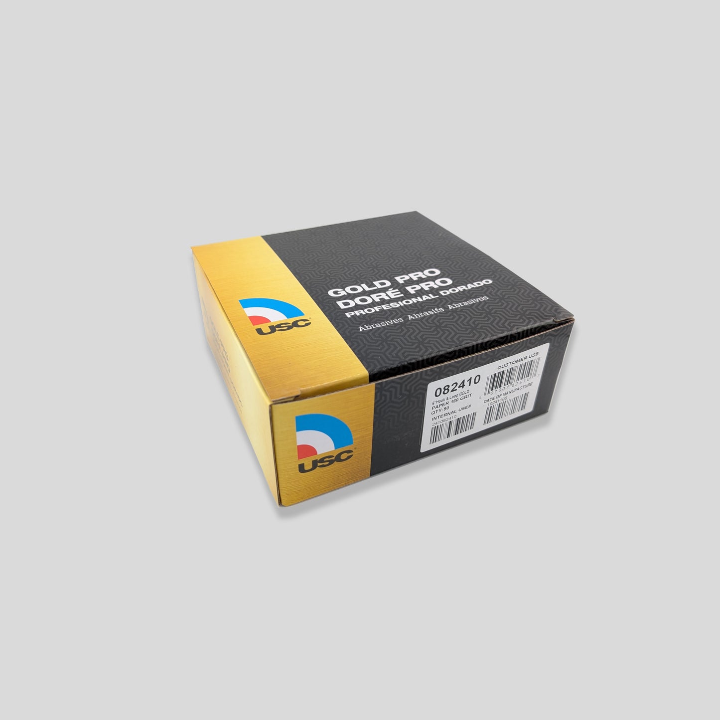 USC® Gold Pro® Sanding Disc – 6 in, Hook & Loop, Wet/Dry (P40–P4000, 25 & 50 ct Box)