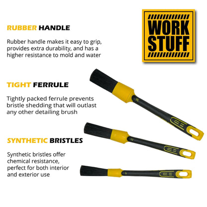 Work Stuff Detailing Brush Rubber Black